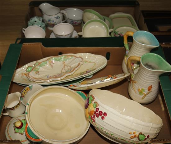 A quantity of Clarice Cliff and Wilkinsons ceramics